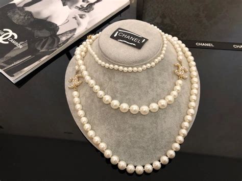 chanel pearl necklace replica|faux chanel jewelry website.